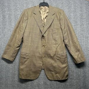 Ermenegildo Zegna Houndstooth Trofeo Sport Coat Blazer Jacket Men's 44L